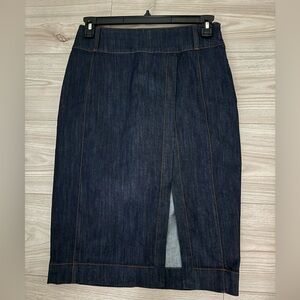 whbm split denim skirt new without tags